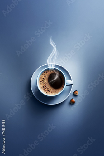 Coffee in a blank background.
