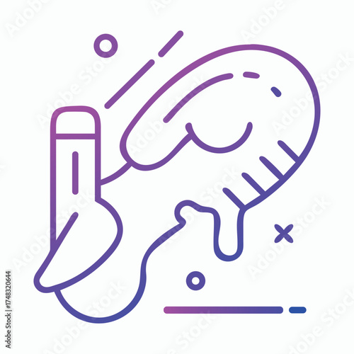 Colorful Paint Brush and Roller Icon Set for Art and Creative Services

