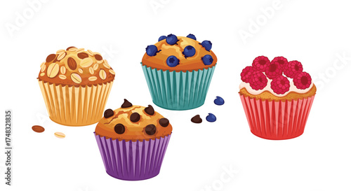 Delicious muffins are perfect for any occasion and treat.