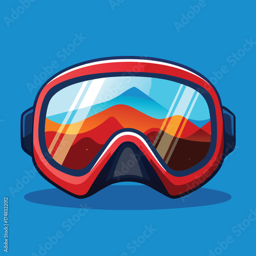 diving mask vector illustration