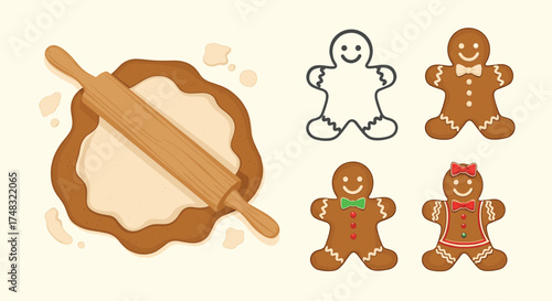 Making delicious gingerbread cookies from scratch.
