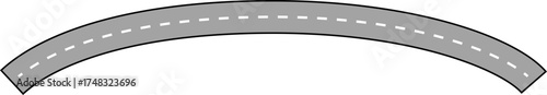 Curved Arch Line Road Route Illustration