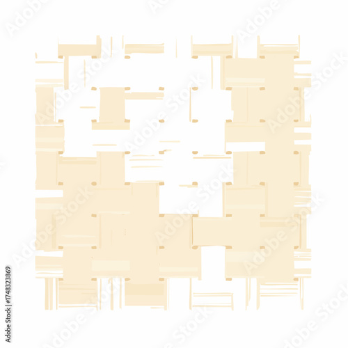 A brown and tan colored geometric pattern with a brown and tan color.
1