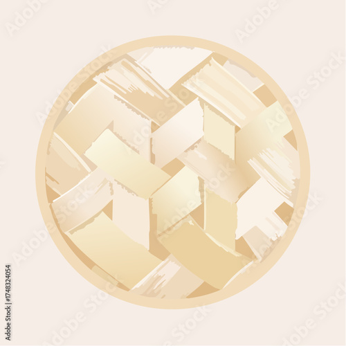 A brown and tan colored geometric pattern with a brown and tan color.
4