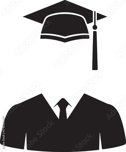 Graduate icon isolated on white background
