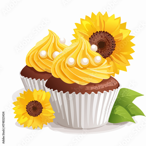 Sonnenblumen-Cupcakes