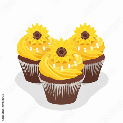 Sonnenblumen-Cupcakes