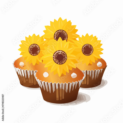 Sonnenblumen-Cupcakes