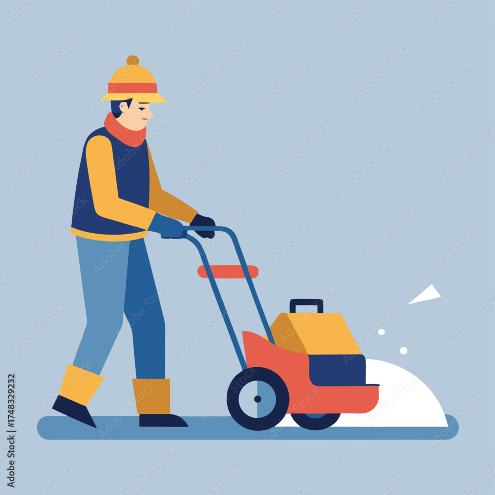 Obraz premium worker with a forklift