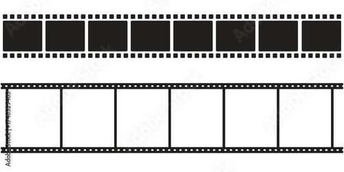 Large vector film negative with a transparent background.