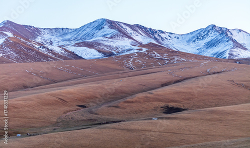 mountain road in the snow