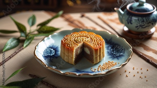 cake, meat, coffe, vietnams, mooncake, juice, lemon