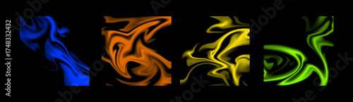 A Liquid Gradient Texture Pack with deep curves. Perfect for posters and other decorative designs.