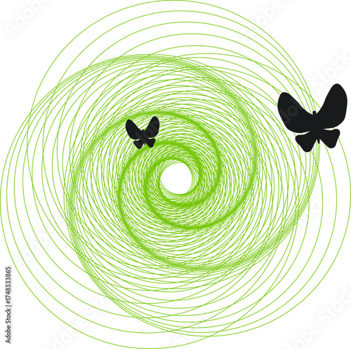 Y2k Swirl with Butterfly