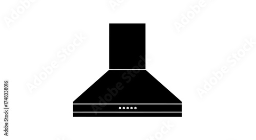 Minimalist silhouette kitchen range hood design for modern interiors