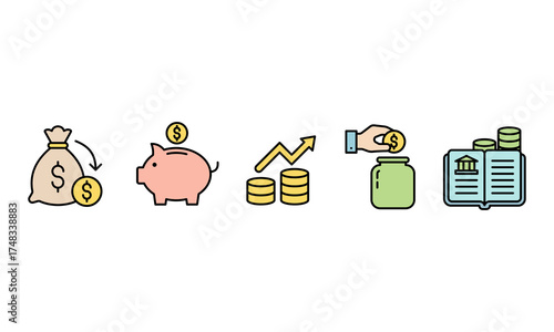 Money Bag With Dollar Coin Exchange Icon Representing Financial Transactions and Wealth Transfer