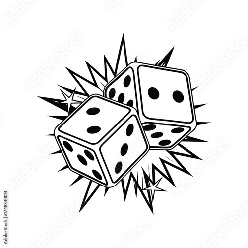 vector illustration of a dice