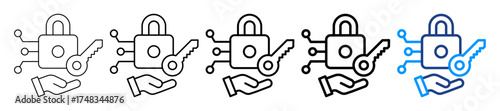 Access Control Icon Different Style Outline Collection Set