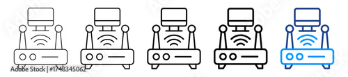 Access Point Icon Different Style Outline Collection Set