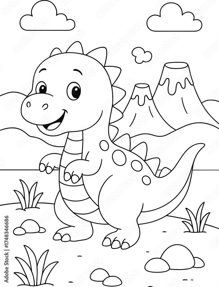 Obraz premium animal colloring page for kids 