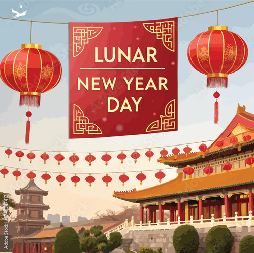 chinese new year lanterns,Lunar new year Day