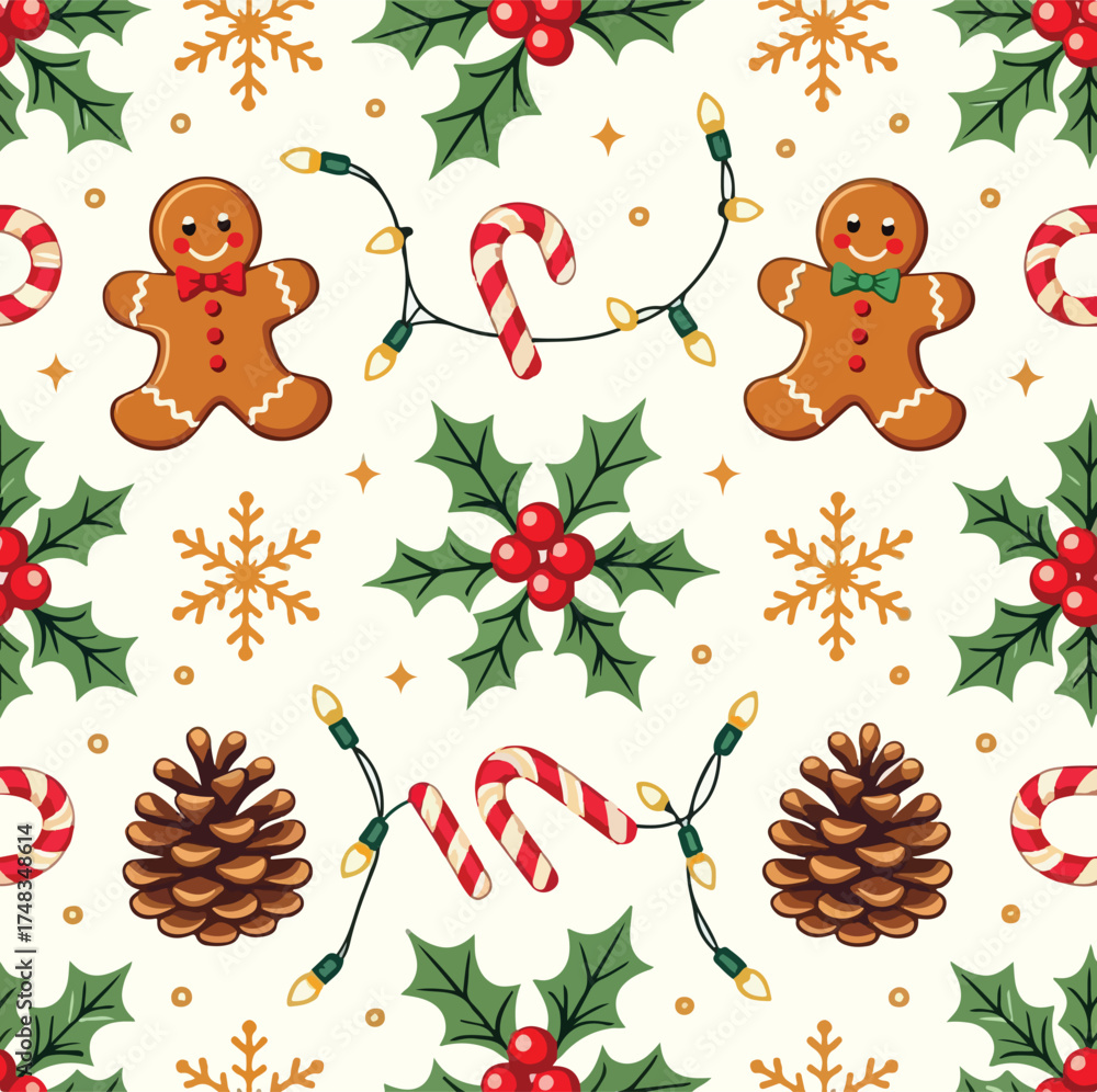 Fototapeta premium christmas seamless pattern