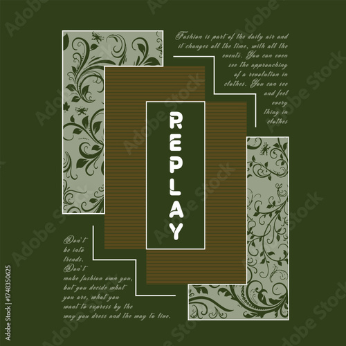 Replay- Artistic Design For Print Use