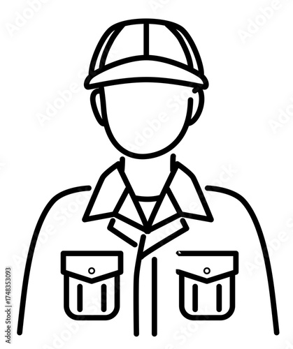 作業着を着た引越業者や配達員やエンジニア