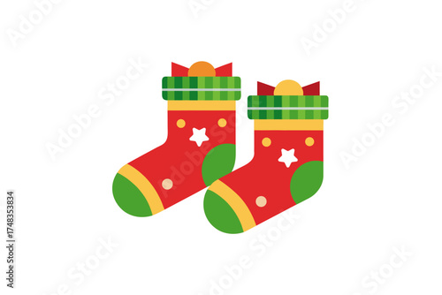 christmas sock isolated on white
