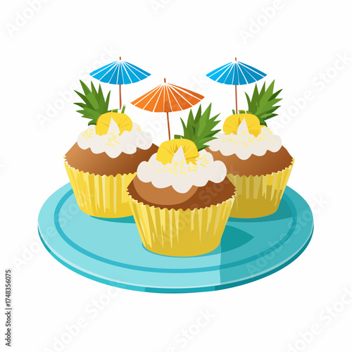 Tropische Kokos-Cupcakes