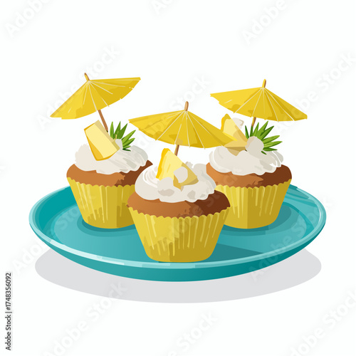 Tropische Kokos-Cupcakes