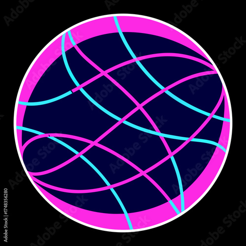 Abstract Globe with Shipping Routes Displaying Global Logistics