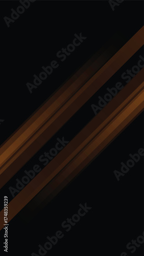 Abstract background with dynamic copper stripes and subtle shadows creates a bold modern design element