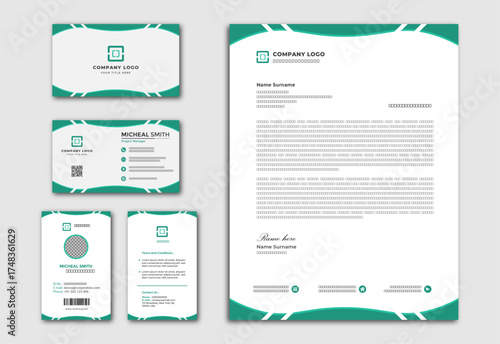 Web design template with layout elements for business website illustration