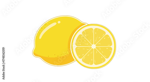 Fresh Yellow Lemon Slice