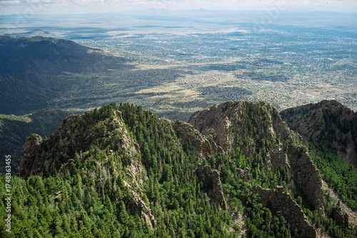 view from the Sandia mountains of Albuquerque 