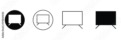 Television vector icon. Can be used for printing, mobile and web applications.Eps 10