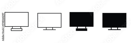 Tv icon set. television icon vector EPS10