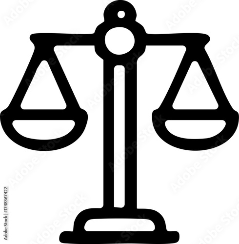Justice Scale Icon Legal Symbol.