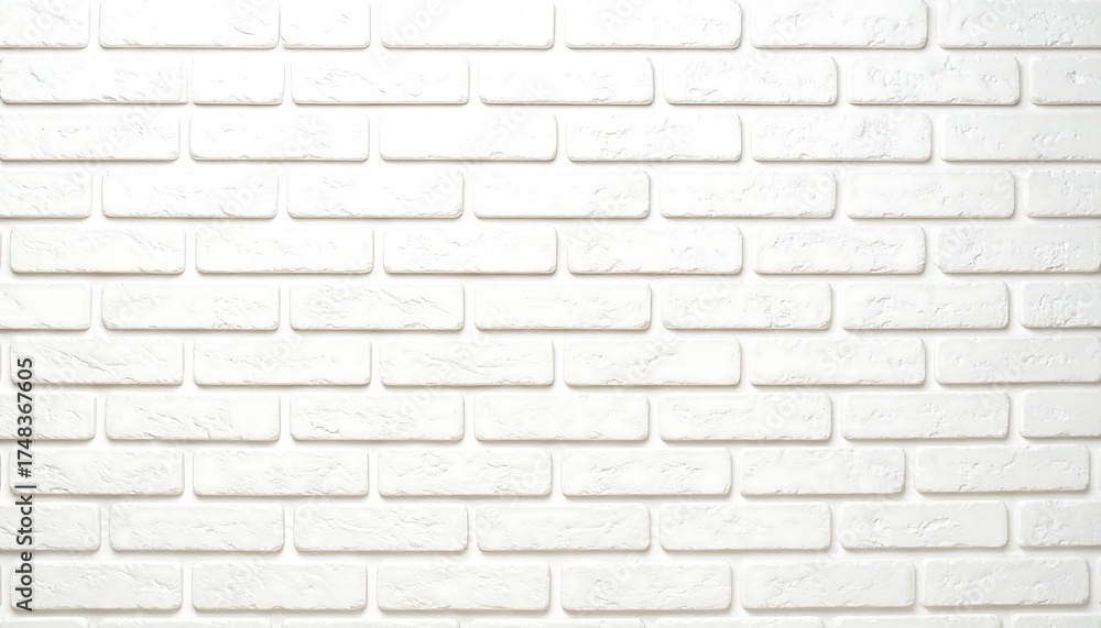 Obraz premium Uniform white brick wall texture