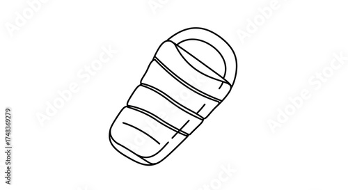 Minimalist linear sandal outline - modern footwear design concept