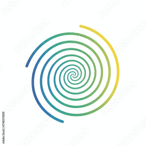 Vibrant gradient spiral design evokes movement, progress, and endless possibilities for modern branding and abstract concepts
