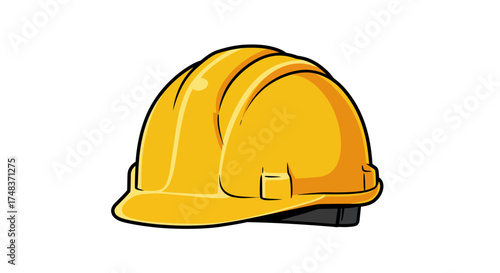 Yellow safety hard hat clipart for construction and industrial work