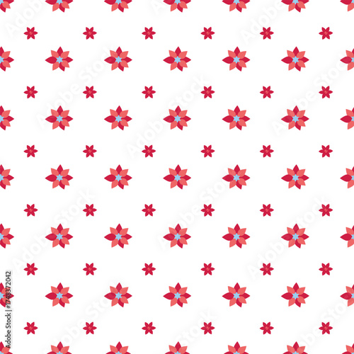 Wallpaper Mural Floral Pattern With Pink Flowers On White Background For Seamless Design And Fashion Uses Torontodigital.ca