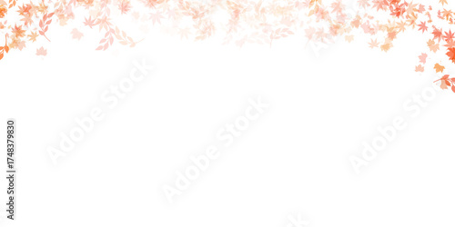 Autumn Leaves Top Border Background