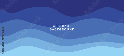Blue gradient abstract background with layered wavy shapes and soft minimal tones, modern elegant vector design for banner, wallpaper, website, poster, or presentation template