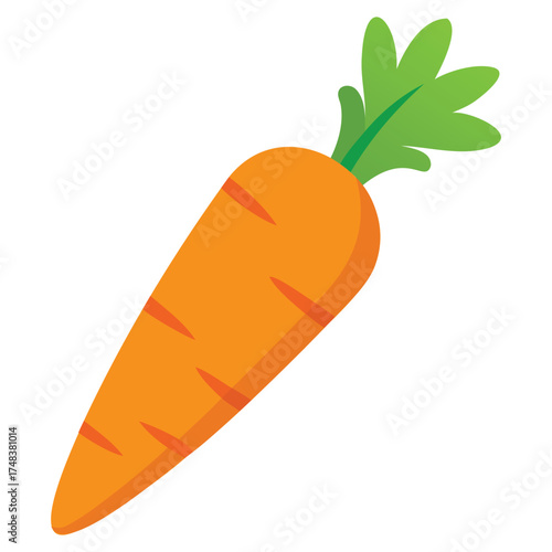 Generative Design Vibrant Orange Carrot Vegetable Garden Graphic Art
