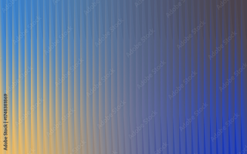 Obraz premium Abstract background with vertical ribbed texture in cool blue and warm yellow gradient tones