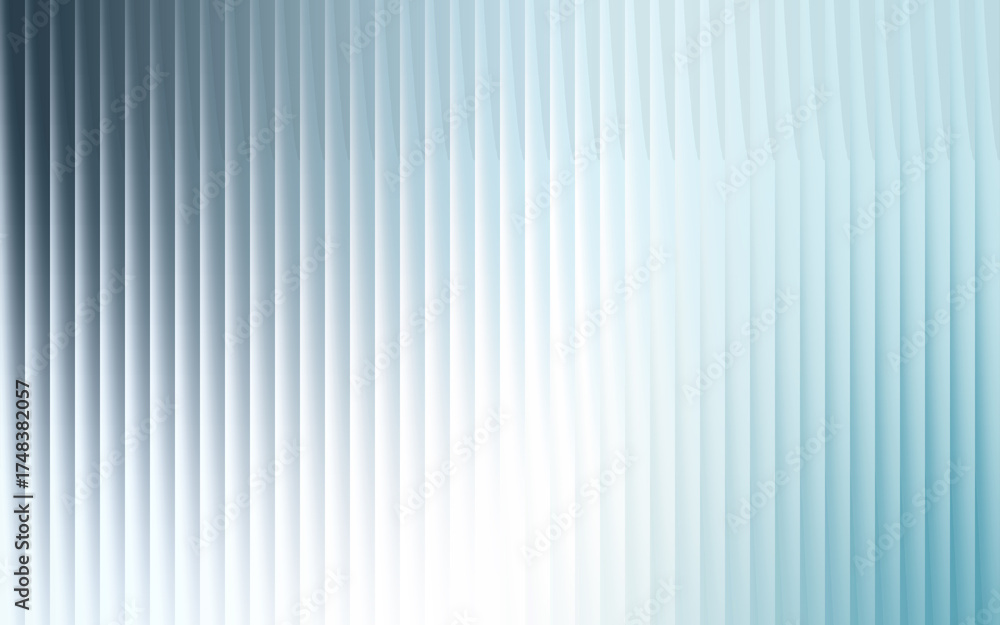 Fototapeta premium Abstract vertical ribbed glass texture with soft blue and white gradient creating a serene and modern background