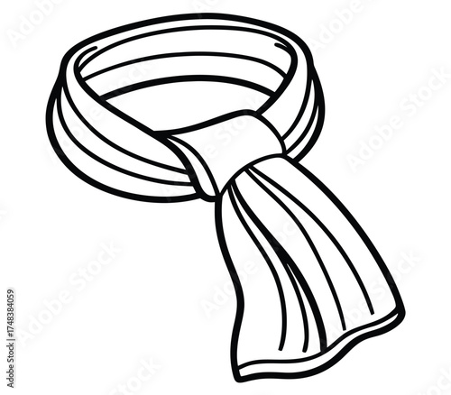 Hand drawn vector illustration of a man wearing a tie